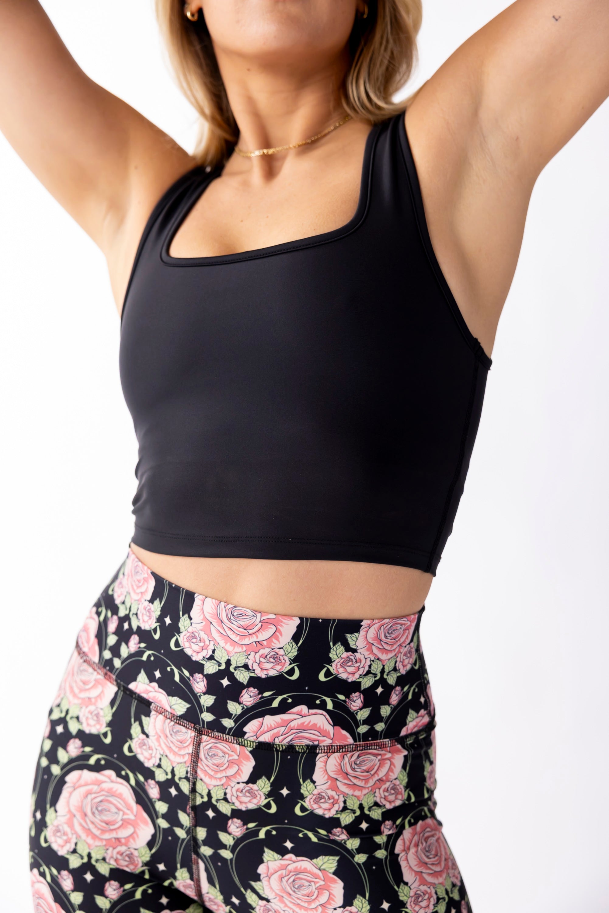 Black Simple Crop Top