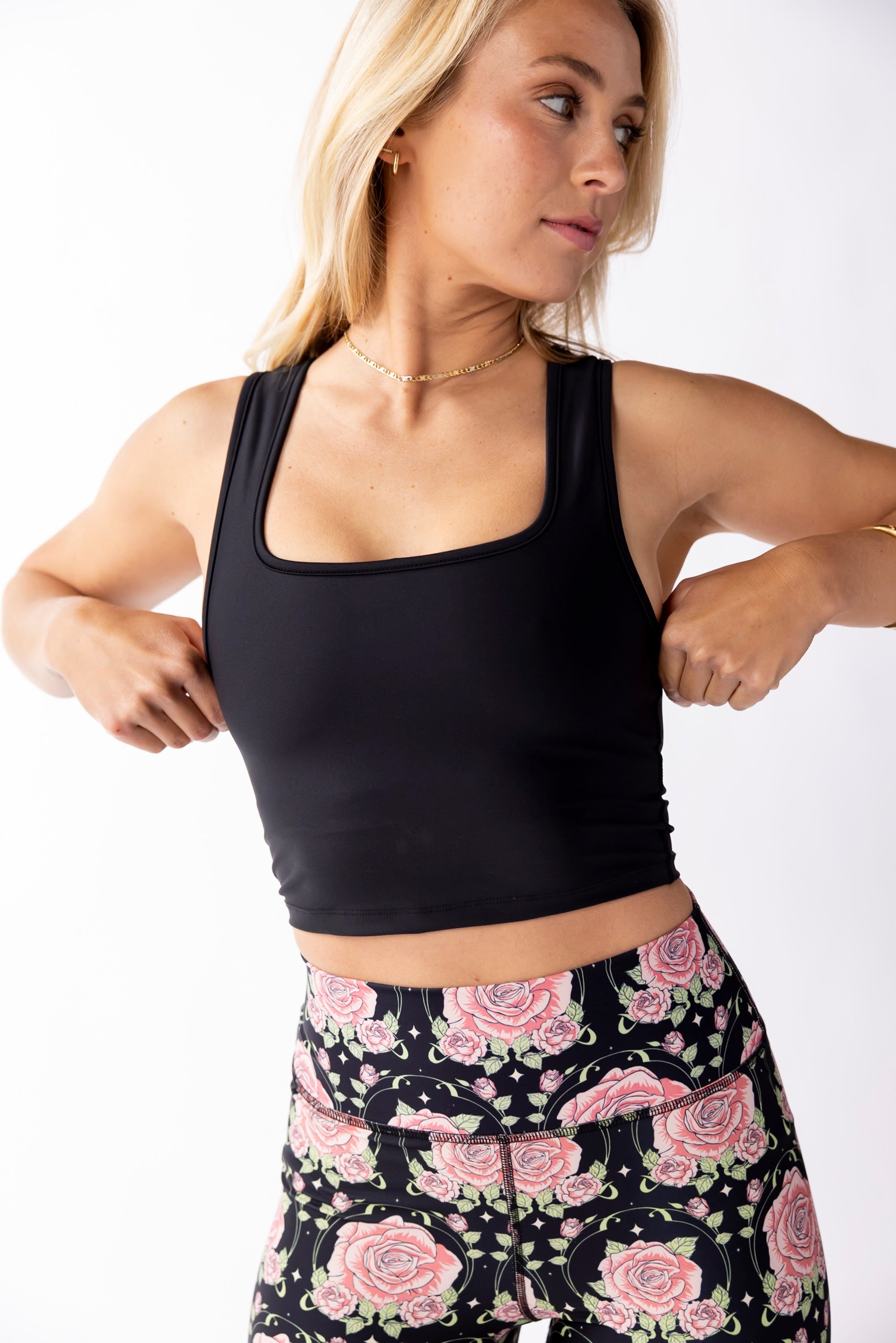 Black Simple Crop Top