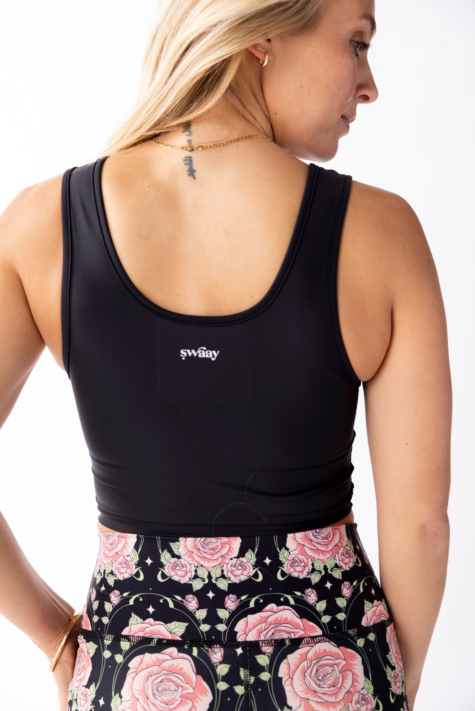 Black Simple Crop Top