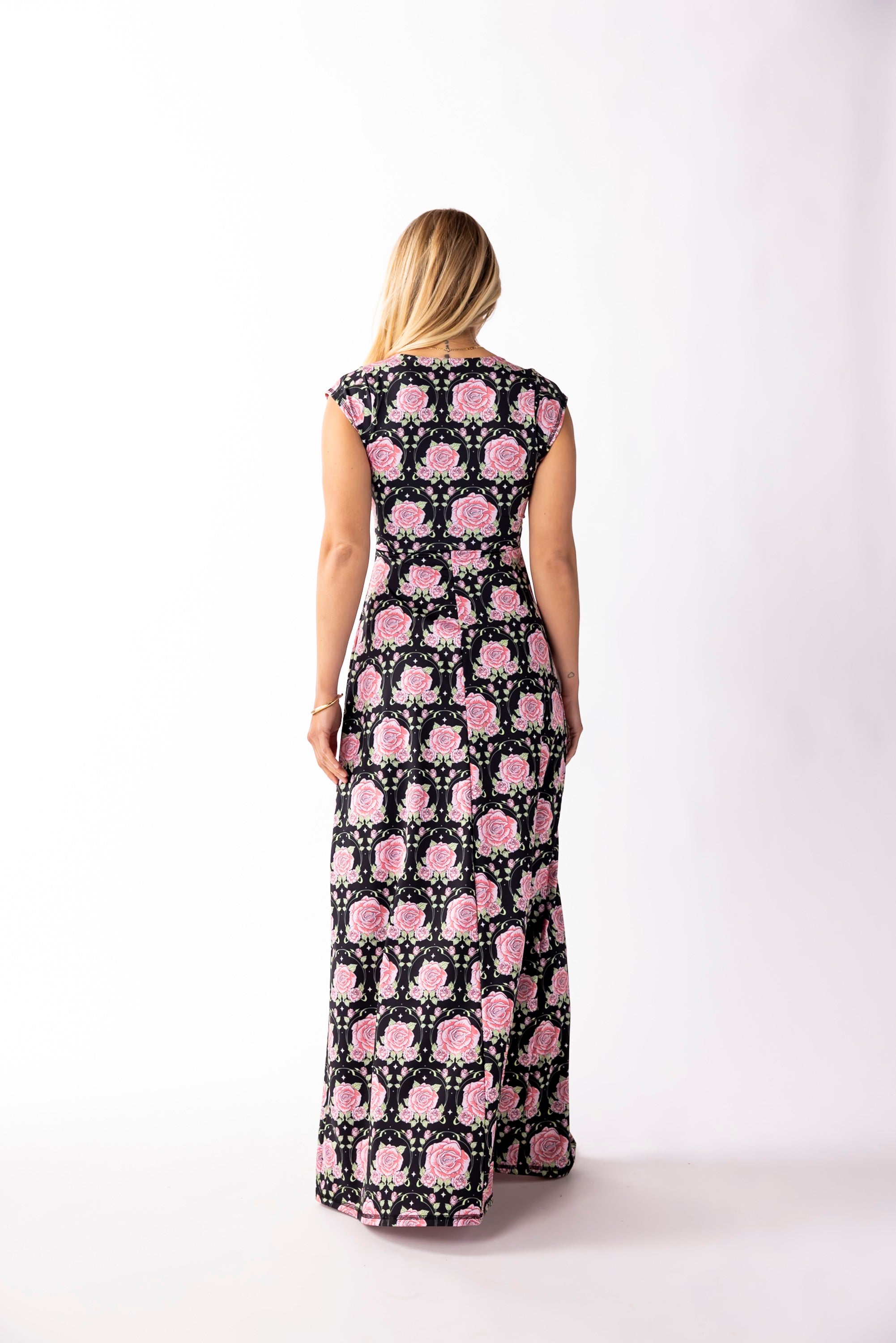 Midnight Rose Rockstar Maxi Dress