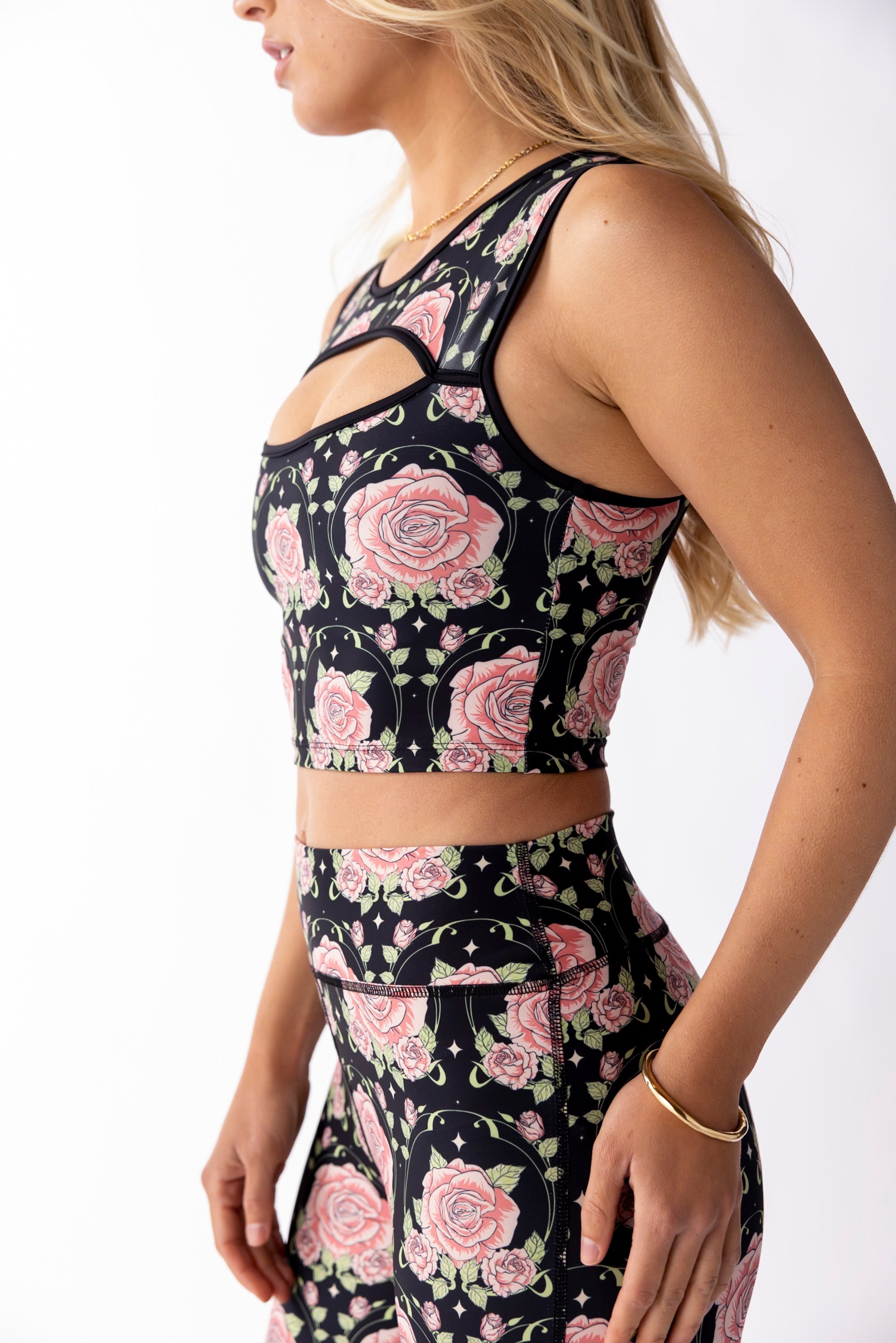 Midnight Rose Open Heart Top