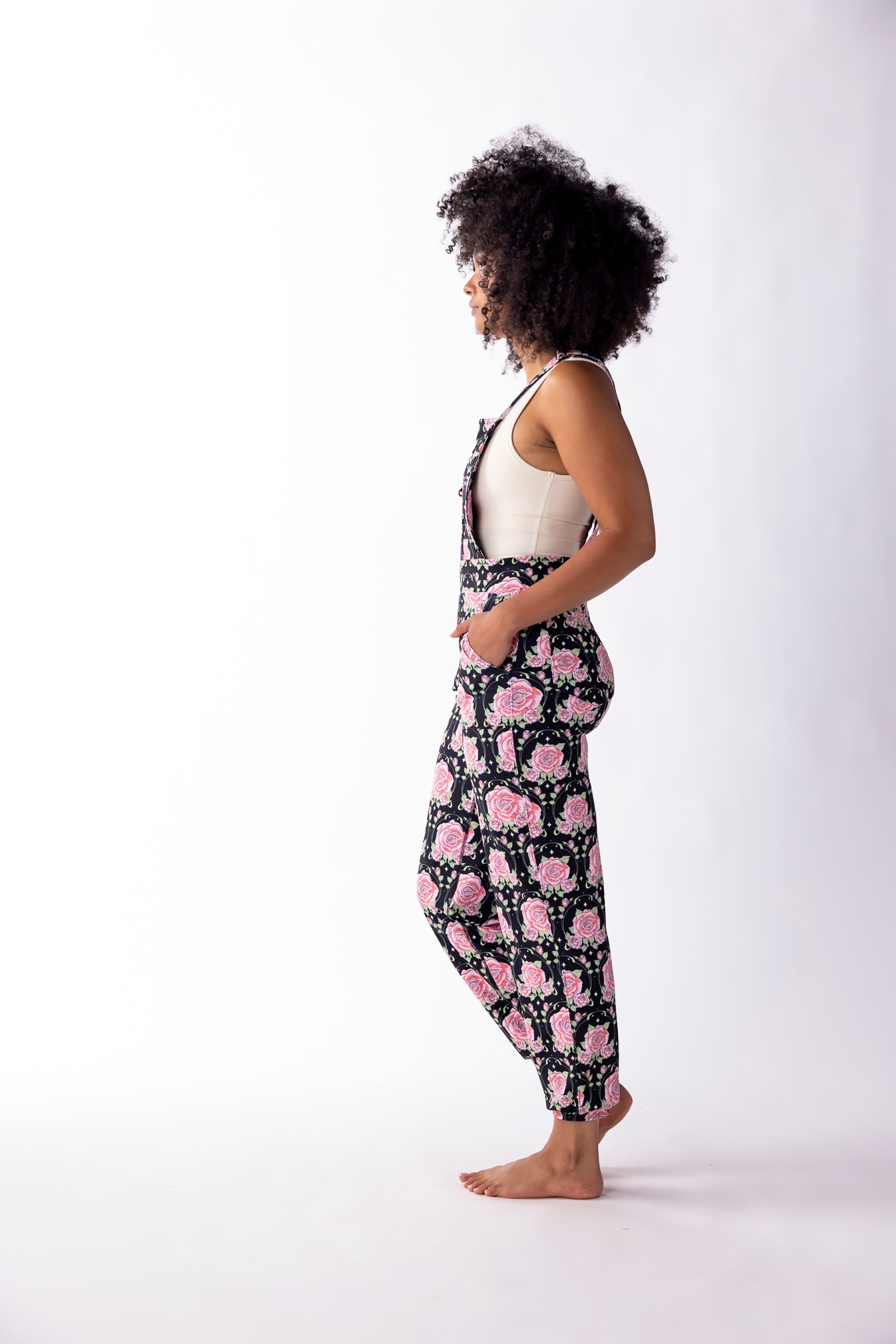 Midnight Rose Overall Jumpsuit