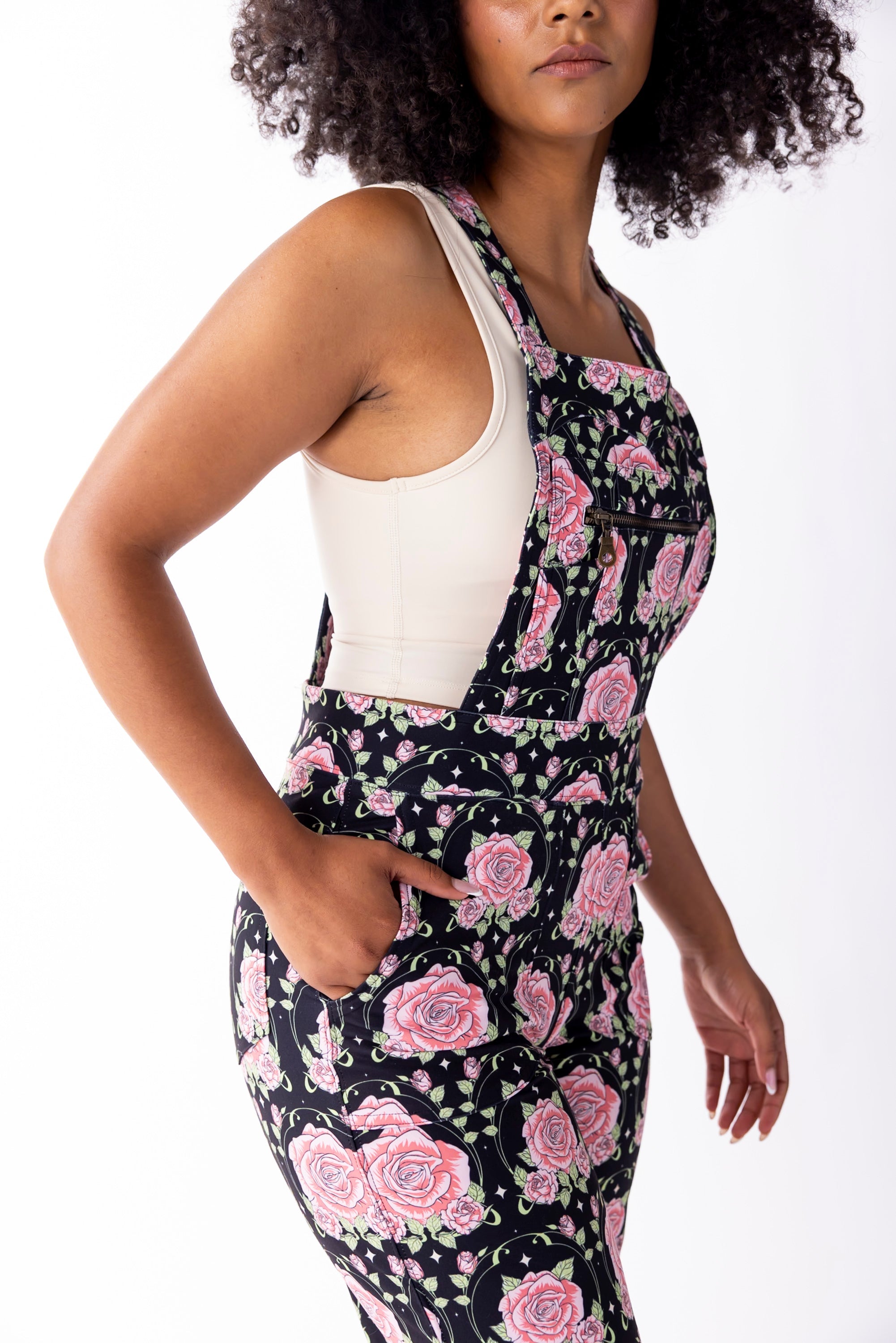 Midnight Rose Overall Jumpsuit