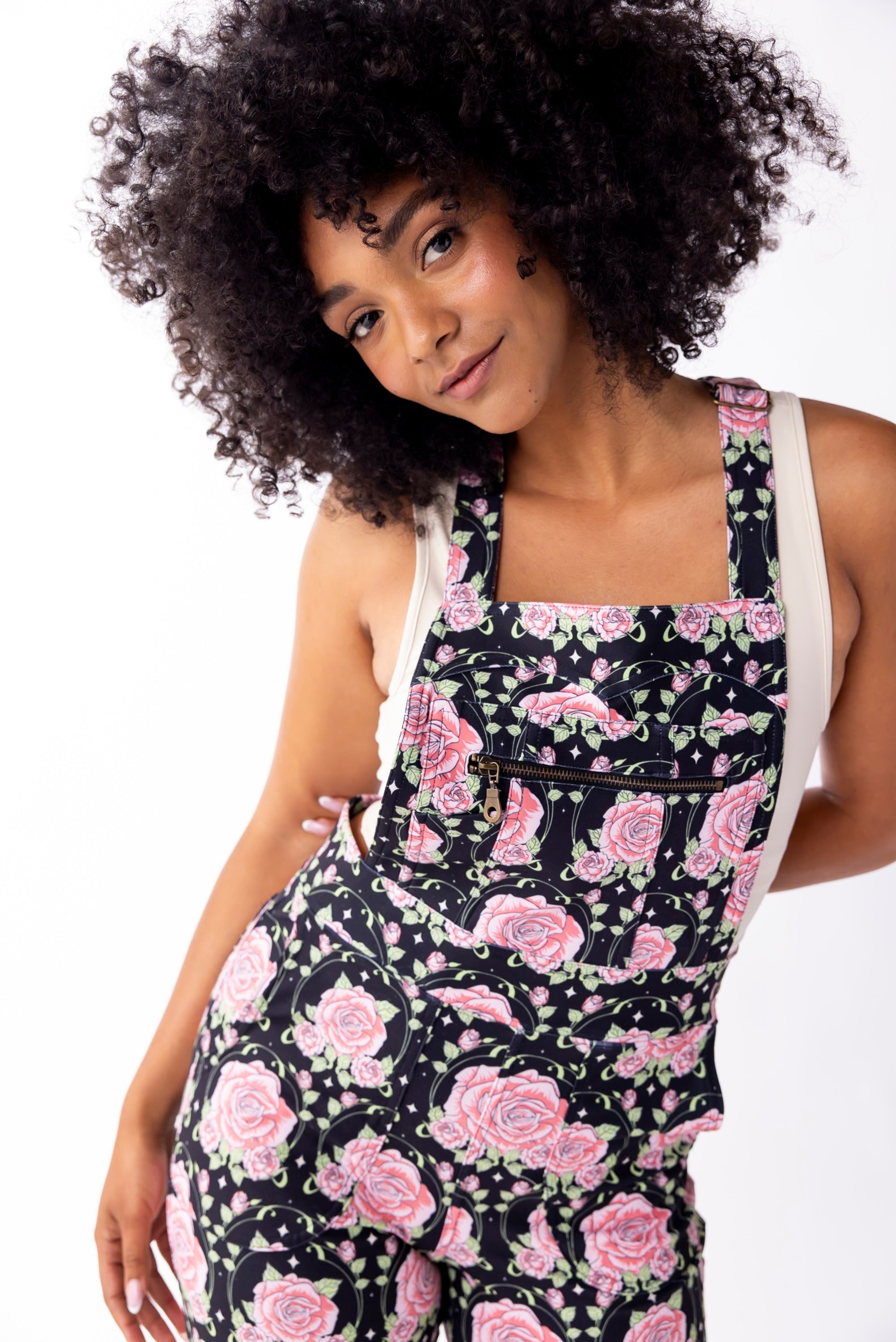 Midnight Rose Overall Jumpsuit