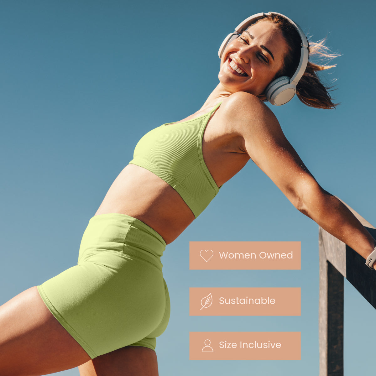 Happy woman in activewear