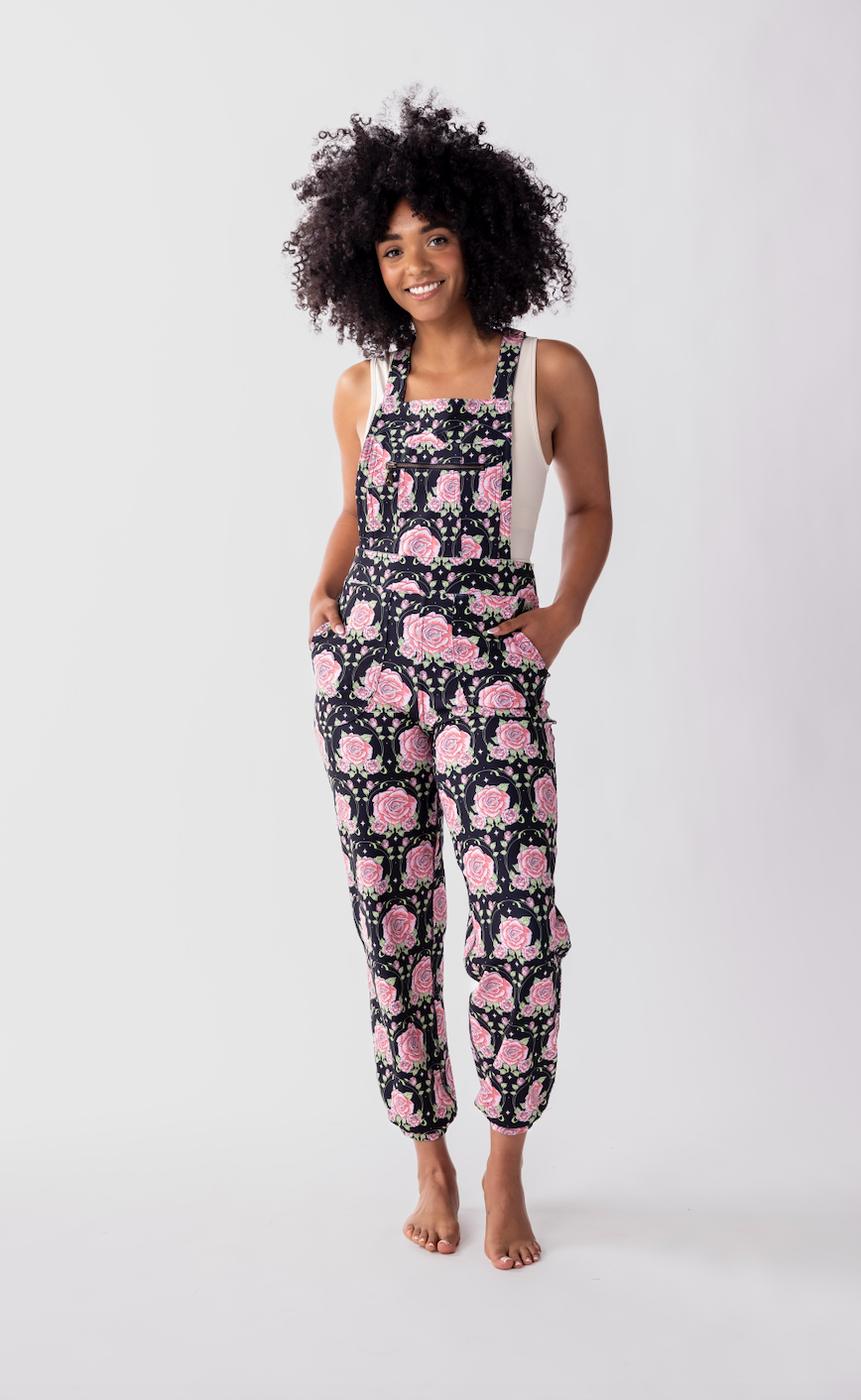 Midnight Rose Overall Jumpsuit